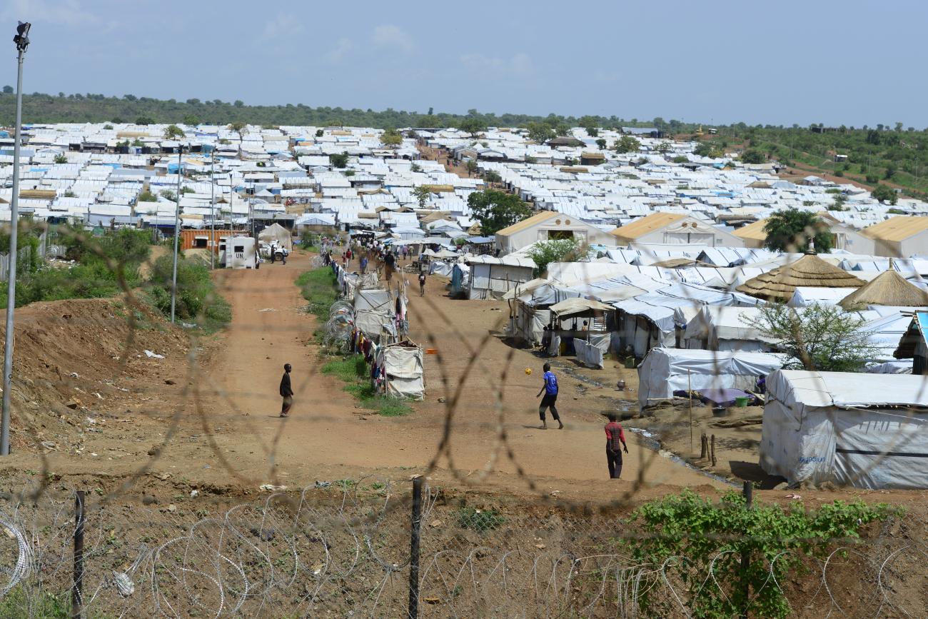 Internally displaced people's camp in Juba