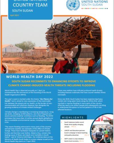 Cover page of the UNCT Newsletter, April Edition 