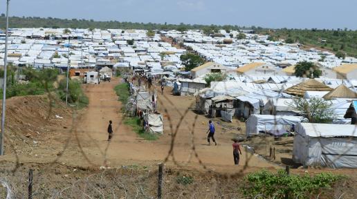 Internally displaced people's camp in Juba